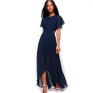 ✨ Ali & Jay Bohemian Rhapsody Navy High-Low Dress